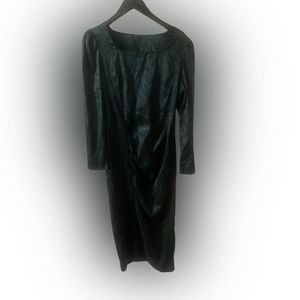 Conservative dress long sleeve love dress high neck